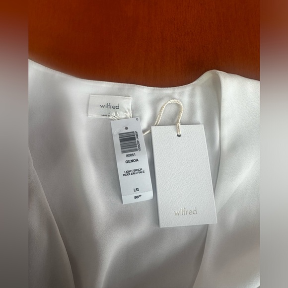Aritzia Wilfred NWT Genoa Top in White Large - Picture 4 of 4